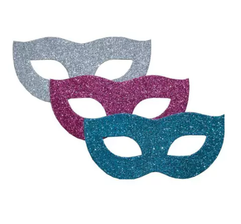 APLIQUE E.V.A GRINFEST MÁSCARAS DE CARNAVAL COM 3 UNIDADES