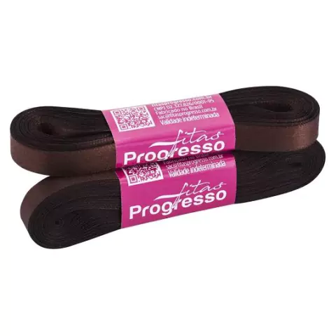 FITA DE CETIM PROGRESSO MARROM 15MM X 10 METROS na internet