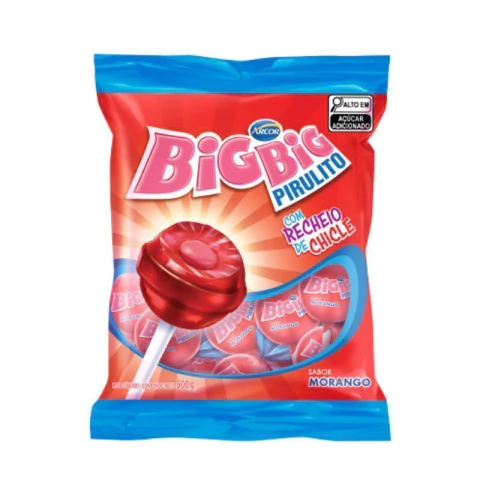 PIRULITO BIG BIG MORANGO 500G