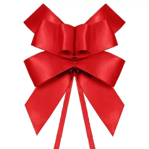 LAÇO PRONTO CETIM PROGRESSO VERMELHO 22MM COM 5 UNIDADES