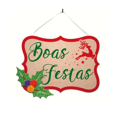 PLACA BOAS FESTAS NATAL