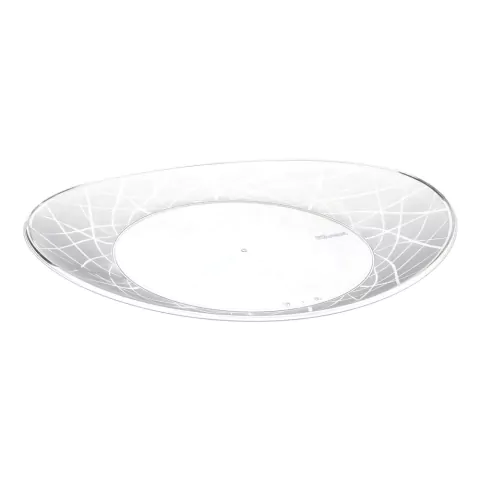 PRATO PRAFESTA ACRILICO OVAL SOBREMESA CRISTAL C/10 UNIDADES