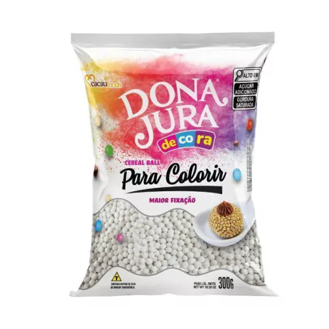CEREAL MINI CACAU FOODS PARA COLORIR BRANCO 300GR