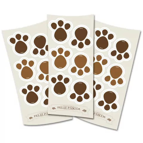 ADESIVO FESTCOLOR ESPECIAL CACAU PATINHAS DE CHOCOLATE 1 PACOTE COM 21 UNIDADES