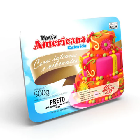 PASTA AMERICANA PRETA ARCOLOR 500GR