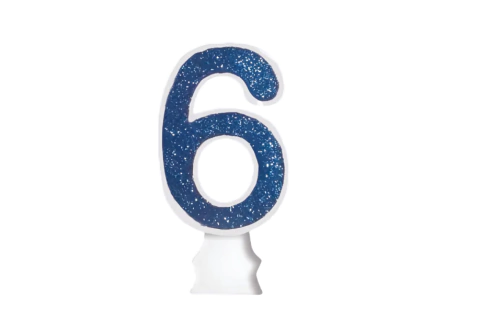VELA ALCHESTER GLITER COLOR AZUL Nº6