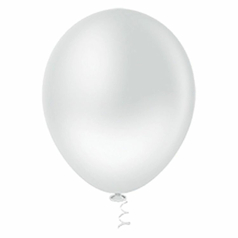 BALÃO GRANFESTA BRANCO Nº 09 LISO COM 50 UNIDADES
