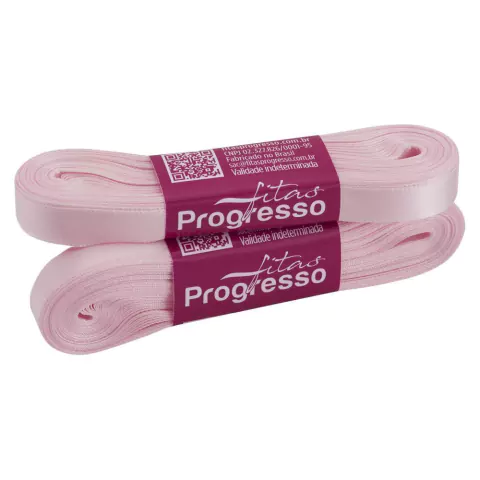 FITA DE CETIM PROGRESSO ROSA CLARO 10MM X 10 METROS
