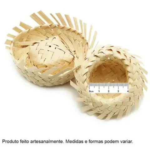 CHAPÉU DE PALHA MINI COM 10 UNIDADES