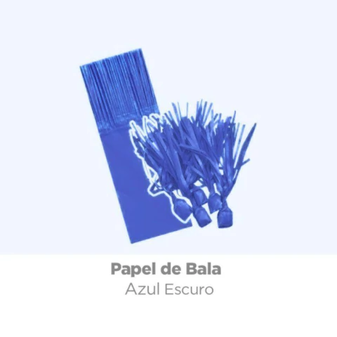 PAPEL DE BALA PLAC AZUL ESCURO COM 48 UNIDADES