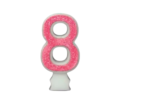 VELA ALCHESTER GLITER COLOR ROSA BEBÊ Nº8