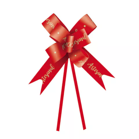 LAÇO PRONTO CROMUS ARTESANAL VERMELHO 32MM COM 10 UNIDADES