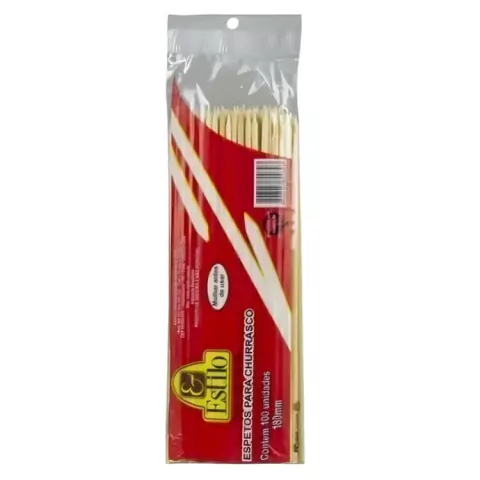 ESPETO ESTILO 25CM COM 80 UNIDADES