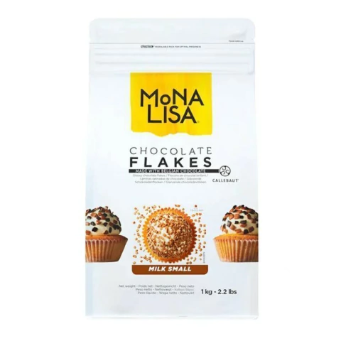 CHOCOLATE FLAKES AO LEITE 9MM MONALISA BARRY CALLEBAUT 1KG