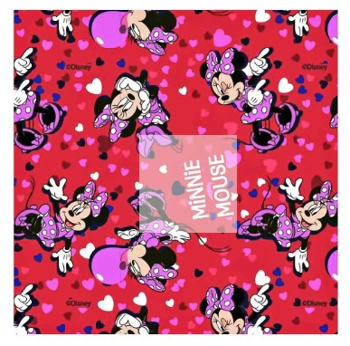 POLI CROMUS MINNIE E FANTASIA 69CM X 89CM COM 1 UNIDADE