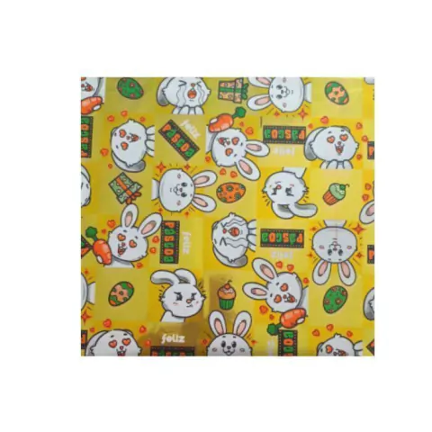 POLI LUCKYFEST 69CM X 89CM COELHO SENSAÇÕES OURO BRILHANTE C/25 UNIDADES