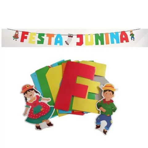 FAIXA FESTA JUNINA COLORS CASAL