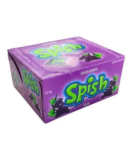CHICLETE SPISH UVA COM 40 UNIDADES