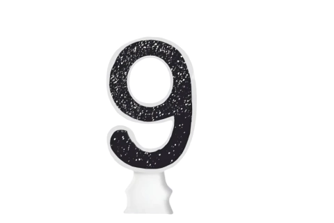 VELA ALCHESTER GLITER COLOR PRETO Nº9 - comprar online