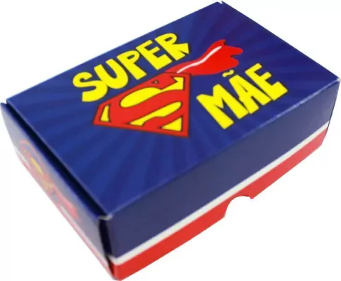 CAIXA PARA 6 DOCES SUPER MÂE COM 1 UNIDADE