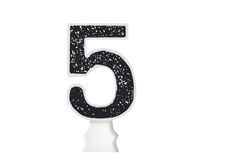 VELA ALCHESTER GLITER COLOR PRETO Nº5 - comprar online
