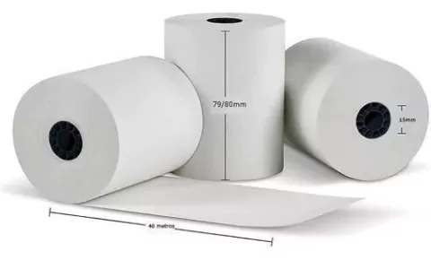 BOBINA TÉRMICA TILIFORM BRANCA 79mm X 40m