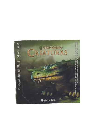CHICLETE CRIATURAS CROCODILO COM 40 UNIDADES 300GR