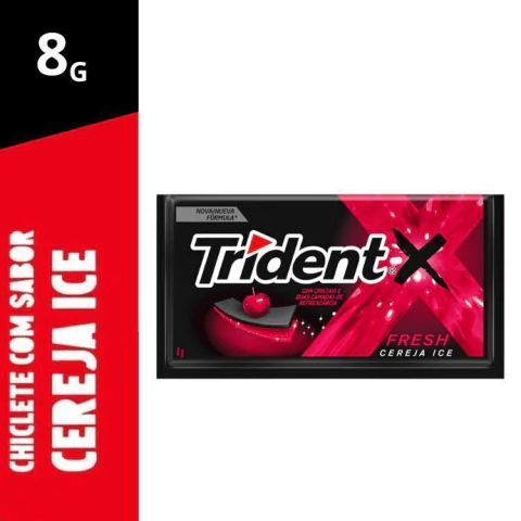 CHICLETE TRIDENT FRESH CEREJA ICE 8G
