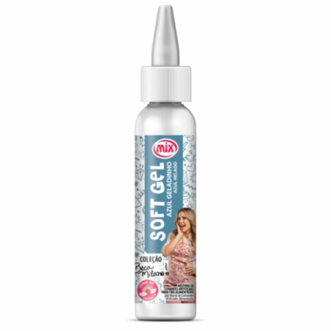 CORANTE MIX SOFT GEL AZUL GELADINHO COLEÇÃO BECA MILANO 25GR