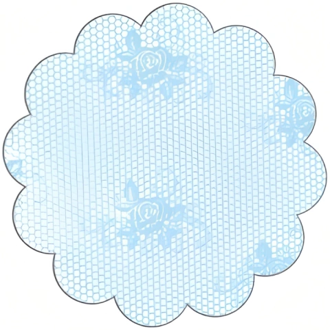 FUNDO LUCKYFEST DECORADO RENDADO AZUL CLARO Nº 7 COM 100 UNIDADES