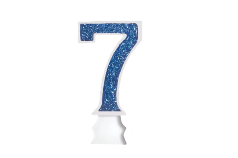 VELA ALCHESTER GLITER COLOR AZUL Nº7