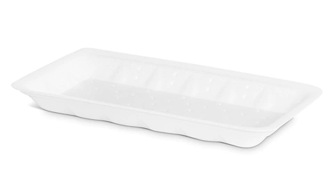 BANDEJA ISOPOR FIBRAFORM FF-04 ABSORVENTE BRANCA COM 10 UNIDADES