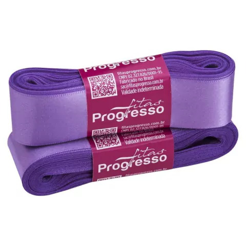 FITA DE CETIM PROGRESSO LILÁS LAVANDA 30MM X 10 METROS