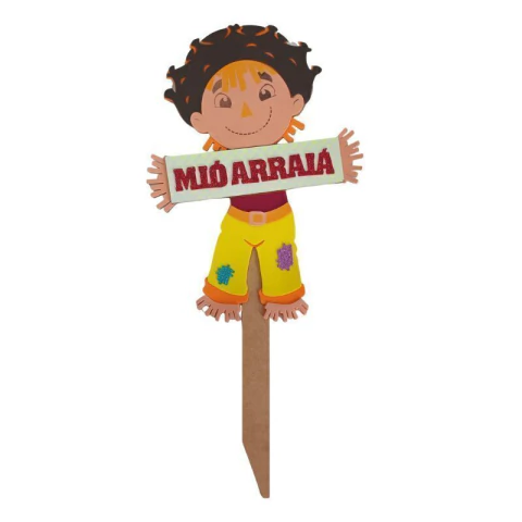 PLACA JARDIM ESPANTALHO JUNINA MDF