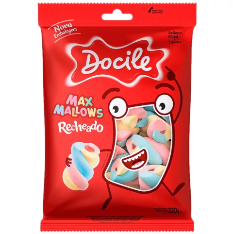 MARSHMALLOW DOCILE TWIST COLORIDO RECHEADO 220G