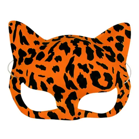 MASCARA NEON ONÇA LARANJA