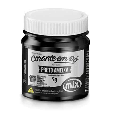 CORANTE EM PÓ MIX 5GR PRETO INTENSO