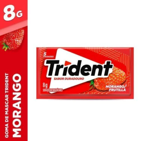 CHICLETE TRIDENT MORANGO 8G