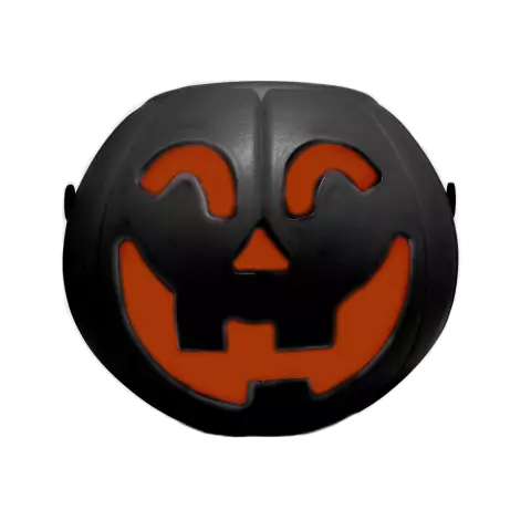 BALDE ABÓBORA PRETO 17CM X 14CM 1 UNIDADE