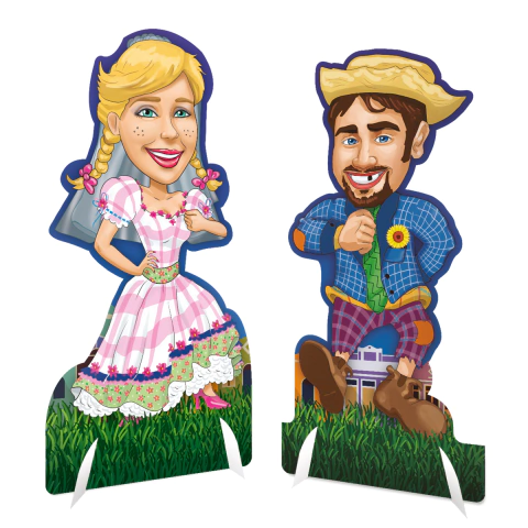 TOTEM DE MESA NOIVOS COM 06 UNIDADES