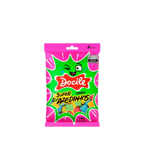 CUBINHOS DOCILE SUPER AZEDINHOS 80GR