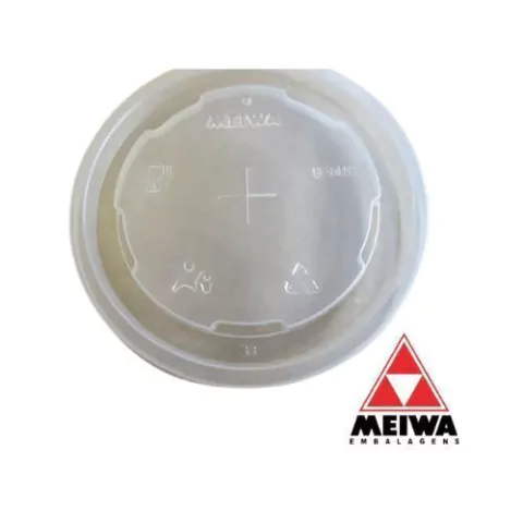 TAMPA PARA COPO DE ISOPOR 150/250/300ML COM FURO MEIWA COM 25 UNIDADES