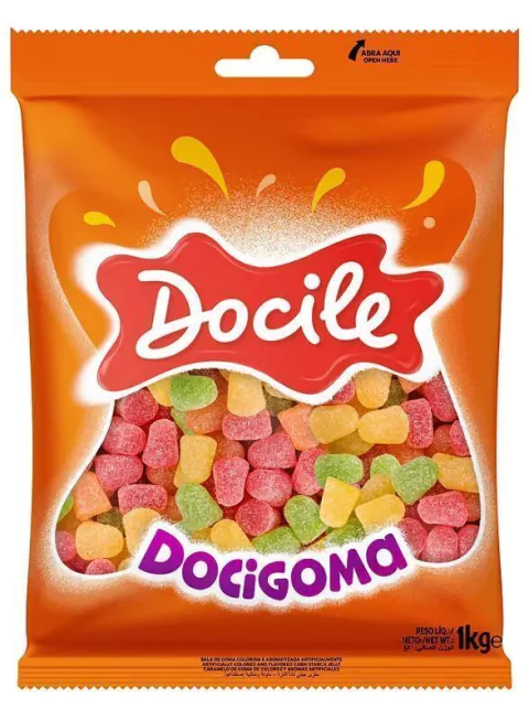 BALA DE GOMA DOCILE DOCIGOMA SORTIDA 1KG - comprar online