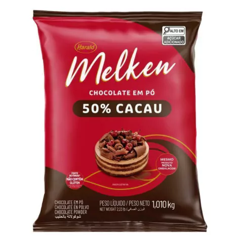 CHOCOLATE EM PÓ HARALD MELKEN 50% 1,010 KG