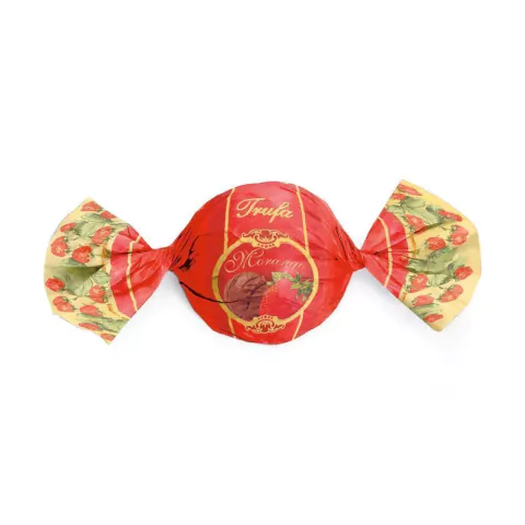 EMBALAGEM PARA TRUFA CROMUS MORANGO VERMELHO COM 100 UNIDADES