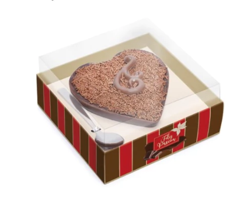 CAIXA CROMUS OVO DE COLHER CORAÇÃO COM CARINHO 250GR