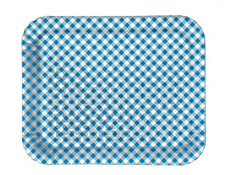 BANDEJA Nº 04 XADREZ AZUL ESCURO COM 1 UNIDADE