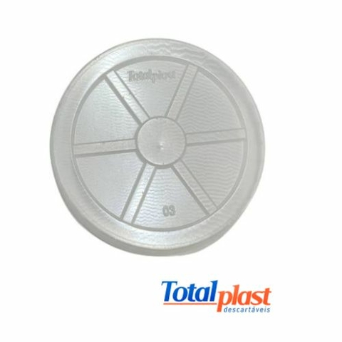 TAMPA PARA COPO DE ISOPOR 300ML SEM FURO TOTALPLAST COM 20 UNIDADES