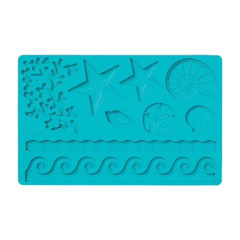 MOLDE SILICONE VIDA MARINHA 12,5 X 20 CM