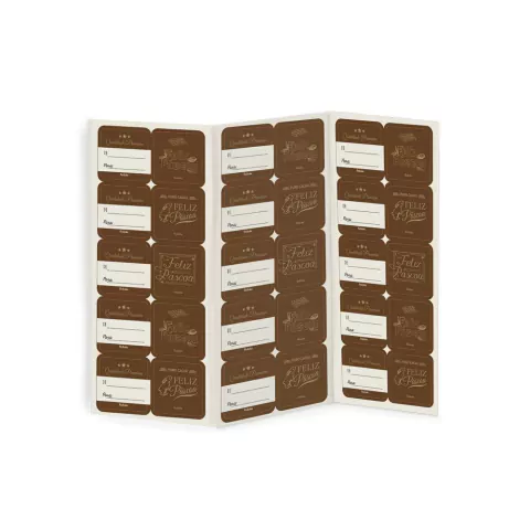 ADESIVO FESTCOLOR QUADRADO FELIZ PÁSCOA CACAU 1 PACOTE COM UNIDADES